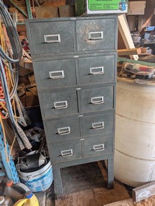 Vintage Cole Steel 10-Drawer Filing Cabinet