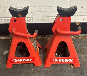 G - Two Jack Stands - Husky 3 Ton Double Locking
