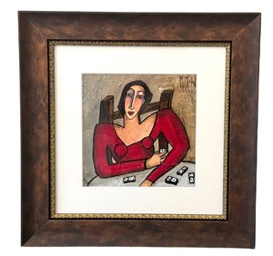 LR - Acrylic Painting Marie-Pierre Kuhn Les Dominos Framed