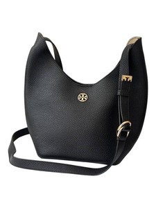 BR1 - Tory Burch Perry Hobo Black Crossbody Bag with Minimalist Design