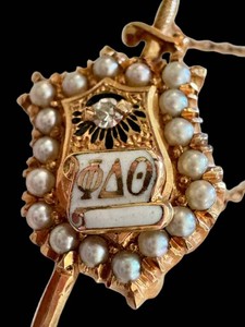 Vintage 14K Gold Greek Fraternity Badge Pin