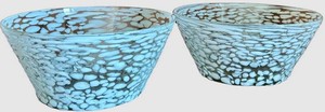 Art Glass Bowls - Hand Blown Pair