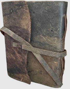 LR - Leather Journal With Wrap Tie Closure