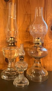 LLFR - Antique Oil Lamps 3-Piece Set