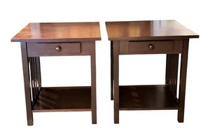 LLFR - Mission Style Side Tables Pair