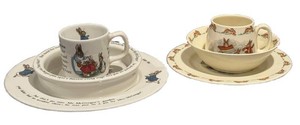 LLFR - Vintage Childrens Dinnerware Sets - Bunnykins & Wedgwood Peter Rabbit (Lot of 2)