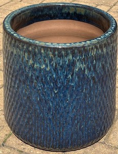 BYD - Ceramic Planter Pot Blue Glazed