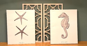 K - Coastal Themed Wall Art - Set of 4