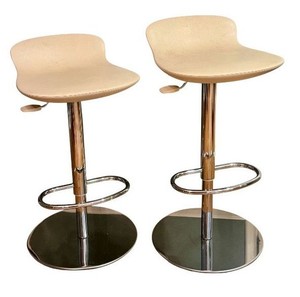 K - Pair of Casprini Leo Adjustable Barstools by Massimo Iosa Ghini