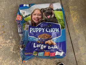 30lb Purina Large Breed Puppy Food-Taped Hole in Bag