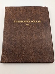 Vintage Eisenhower Dollar Coin Album 1971-1978 (Many 40% Silver Coins)