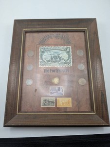 The Forty Niners Framed Coin and Stamp Display
