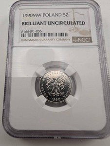 1990 Poland 5 Zloty NGC Brilliant Uncirculated
