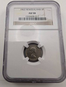 NGC 1963 New Zealand 3P AU58 Coin