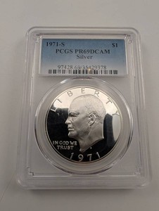 1971-S Eisenhower Dollar PCGS PR69DCAM Silver