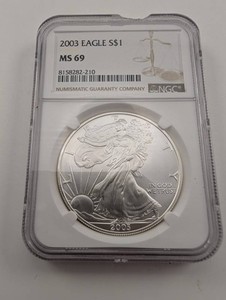 2003 Silver Eagle NGC MS69