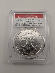 2021-(S) PCGS MS69 Silver Eagle T1 Emergency Issue First Strike