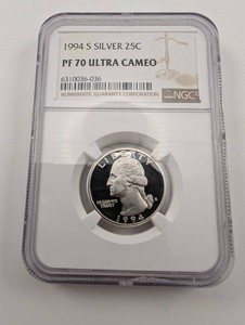 1994-S Silver Quarter NGC PF70 Ultra Cameo