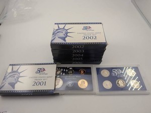 United States Mint Proof Sets 2001-2006 (Lot of 6)