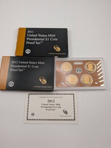 2011 & 2012 United States Mint Presidential $1 Proof Sets (Lot of 2)