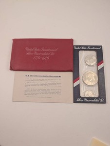 U.S. Mint Bicentennial Silver Uncirculated Set 1776-1976 3-Piece