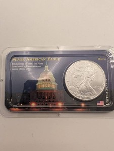 2000 Silver American Eagle Dollar Coin Littleton Showpak