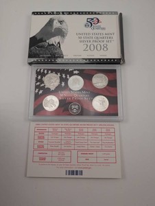 2008 United States Mint 50 State Quarters Silver Proof Set