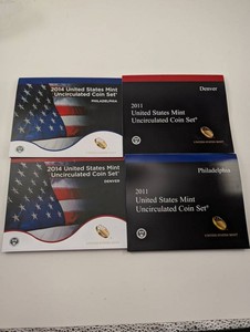 2011 & 2014 U.S. Mint Uncirculated Coin Sets (Lot of 4)