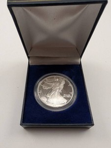 1991 American Silver Eagle Proof Coin in Box