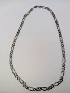 Figaro Sterling Silver Italy heavy link chain necklace, 20
