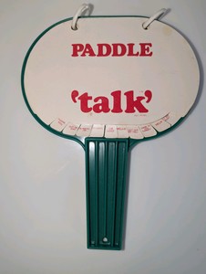 1970s K-mart Paddle Talk sign
