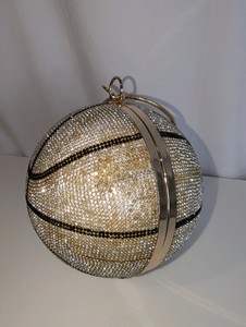 Rhinestone Basketball Clutch Purse, Chain Crossbody included