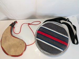 (2) Vintage style canteens