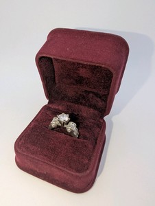 Vintage Sterling Silver 925 baguette CZ Ring, Size 6.75