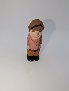 Hand-carved and painted wooden folk art figurine