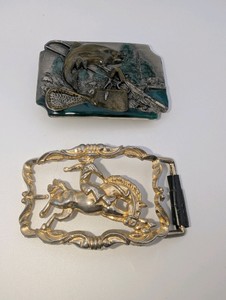 (2) Mens Vintage Belt Buckles