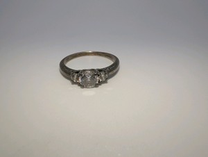 Vintage Sterling Silver 925 Cubic Zirconia Ring, Size 10.5