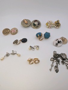 Vintage Clip on Earring Collection - Cameo, Pearl, Porcelain