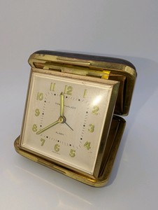 Vintage Phinney-Walker travel alarm clock made in Germany, untested