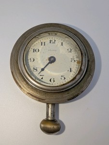 1920s Waltham car clock, mechanical 8-day movement, Untested