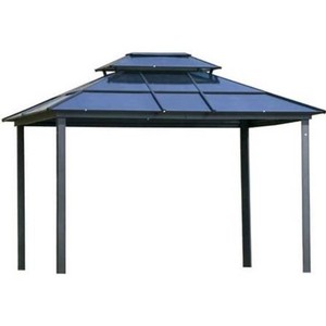 10 x 12 hardtop, gazebo, heavy duty aluminum frame permanent pavilion poly carbide double roof patio gazebo new in box