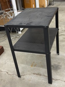small black metal end tableplant stand
