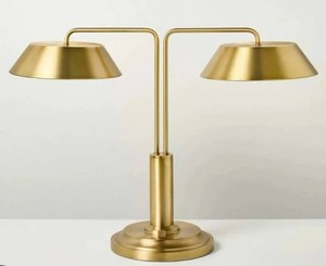 Brand New - Brass Double-Shaded Table Lamp - Hearth & Hand with Magnolia