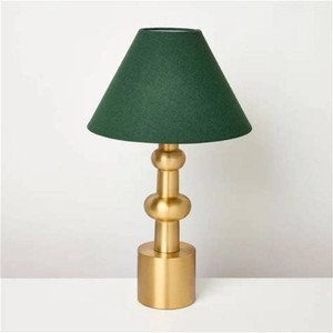 Brand New - Green Hearth And Hand Vintage Brass With Shade Table Lamp, Magnolia Inspired