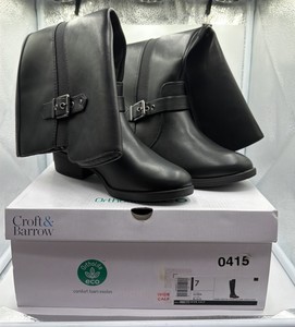 Brand New size 7 Croft & Barrow Black womens boots