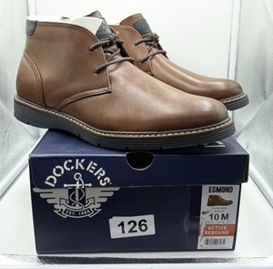 Brand New size 10 Mens Dockers Esmond Leather color dress boots