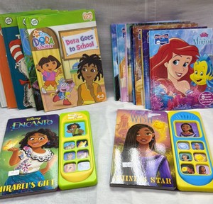 Large lot of kids books, Leapfrog, Story Reader Sing-along