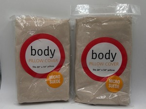 A lot of 2 Brand New body pillow cover cases, micro suede 20 x 54 pillow case