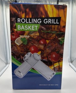Brand New Rolling Grill Basket