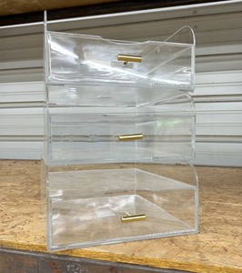 Lot of 3 Brand New Acrylic Stacking Drawers
